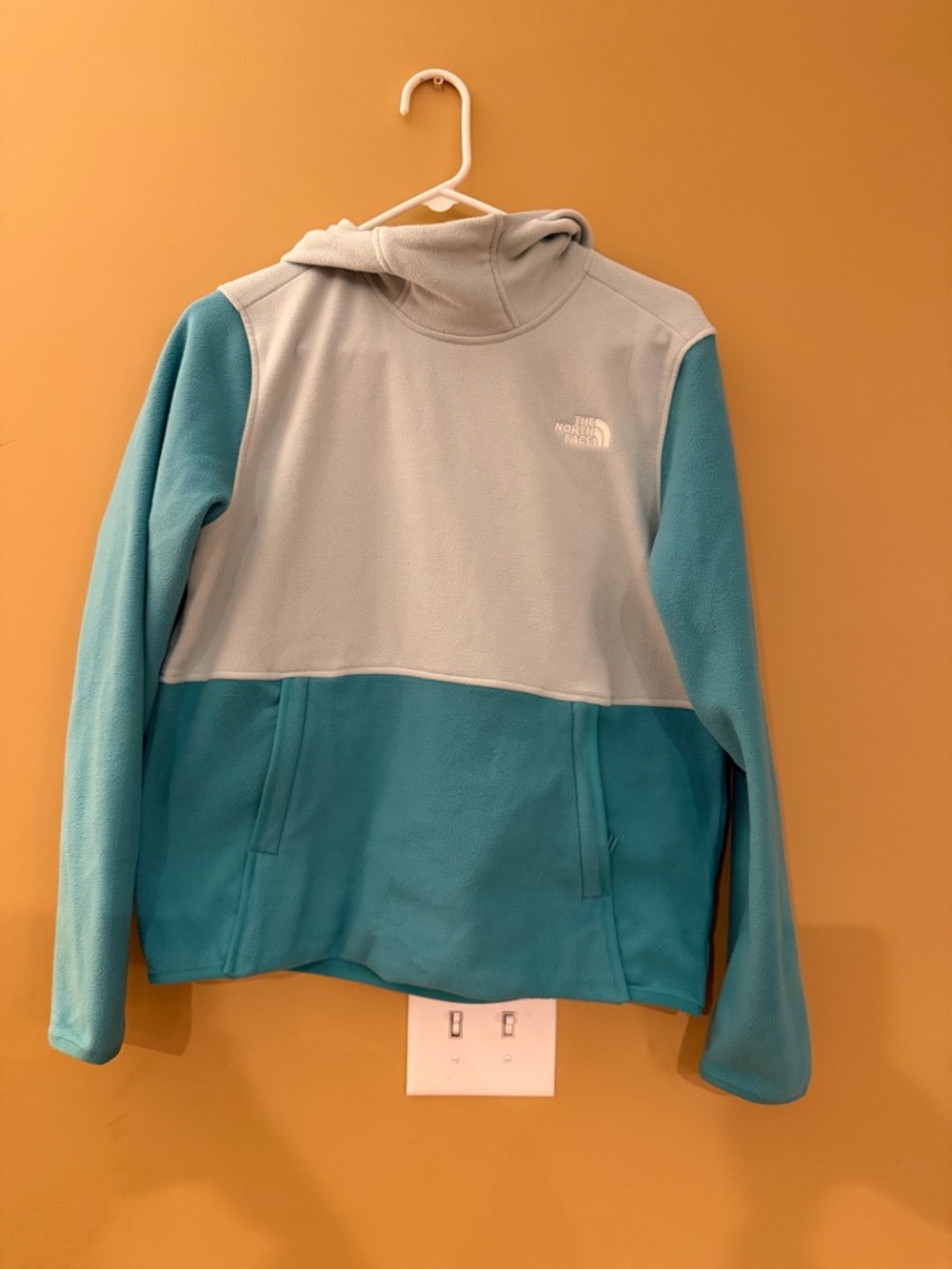 The North Face Light Teal & Light Gray Women's Fleece Hoodie